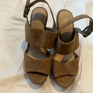 ALDO Women's Tan Suede pump heels